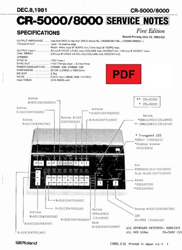 Roland 5000 cr - cr-5000, /