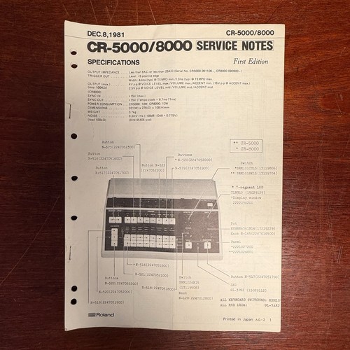 Vintage roland 5000 8000 - vintage, cr-5000/8000